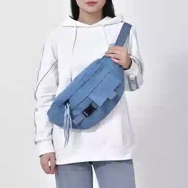 泰克森 时尚简约潮流 牛津纺 胸包 常规 男女同款情侣款 黑色/蓝色/灰色