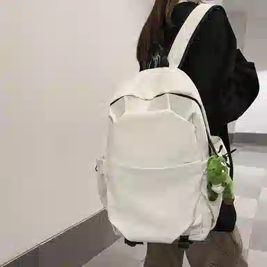 泰克森 森系学院风 尼龙 背包双肩包 大号 男女同款情侣款 黑色/白色/蓝色