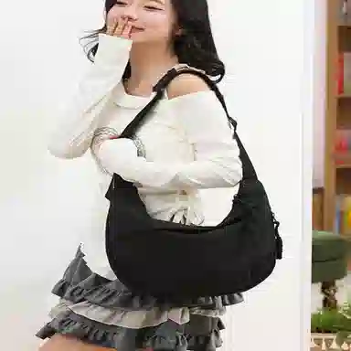 泰克森 简约纯色百搭 尼龙 斜挎单肩包 男女同款情侣款 多色