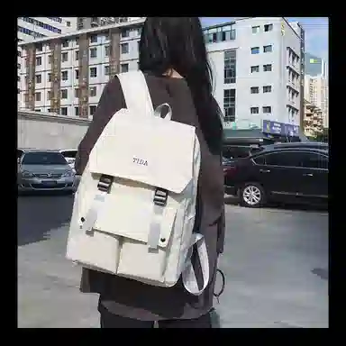 泰克森 双肩背包韩版大容量初高中学生书包轻便高级简约旅行包双肩包 尼龙 男女同款