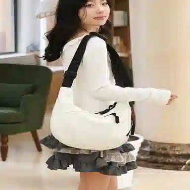 泰克森 简约纯色百搭 尼龙 斜挎单肩包 男女同款情侣款 多色