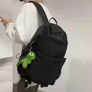 泰克森 森系学院风 尼龙 背包双肩包 大号 男女同款情侣款 黑色/白色/蓝色