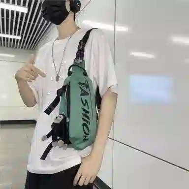 泰克森 休闲时尚 尼龙 单肩斜挎包 小号 男女同款情侣款 白色/黑色/黄色/绿色