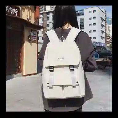 泰克森 双肩背包韩版大容量初高中学生书包轻便高级简约旅行包双肩包 尼龙 男女同款