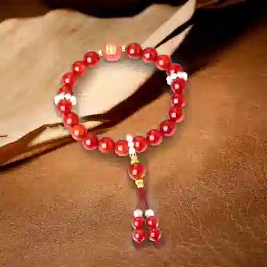 翡翠王朝 小方糖 新中式轻奢小众高级感 国潮转运珠好运连连好事发生 专属感 玛瑙 玉石手串 女款