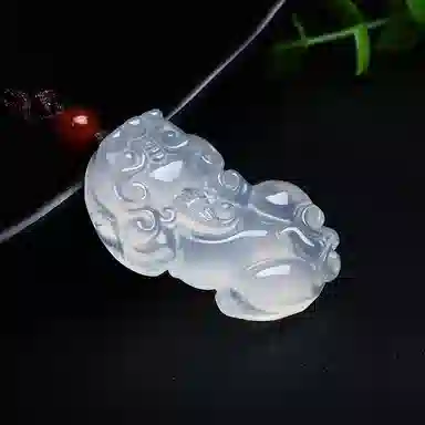 翡翠王朝 招财貔貅转运珠项链 古风旗袍国潮新中式吞金兽貔 玉石 锁骨链 男女同款情侣款 玉髓