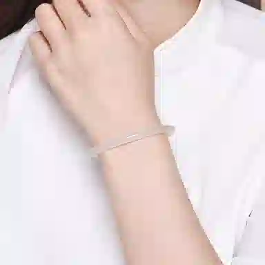 翡翠王朝 【一物一证】新中式白月光 国潮风古风清冷感玉镯汉服旗袍 玉髓 玉石手镯 女款 【属于天然性】