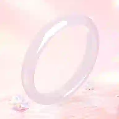 翡翠王朝 蜜桃粉 高品质少女粉新中式原创设计国潮风古风汉服 玉髓 玉石手镯 女款