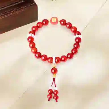 翡翠王朝 小方糖 新中式轻奢小众高级感 国潮转运珠好运连连好事发生 专属感 玛瑙 玉石手串 女款