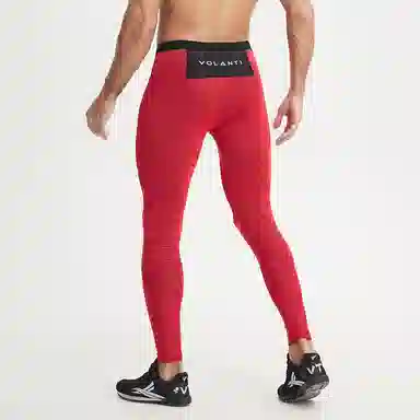 沃兰迪 螺纹智旋炫彩跑步健身田径马拉松控温紧身运动长裤 男女同款