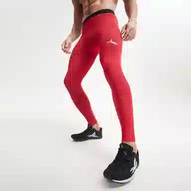 沃兰迪 螺纹智旋炫彩跑步健身田径马拉松控温紧身运动长裤 男女同款