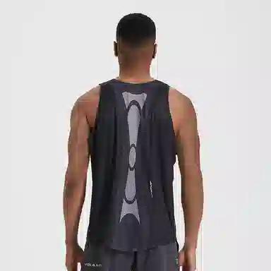 沃兰迪 风影训练短跑田径马拉松速干排汗运动背心 男女同款 黑色