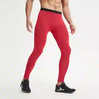 沃兰迪 螺纹智旋炫彩跑步健身田径马拉松控温紧身运动长裤 男女同款