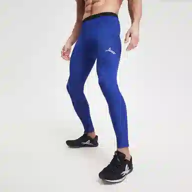 沃兰迪 螺纹智旋炫彩跑步健身田径马拉松控温紧身运动长裤 男女同款