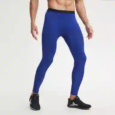 沃兰迪 螺纹智旋炫彩跑步健身田径马拉松控温紧身运动长裤 男女同款