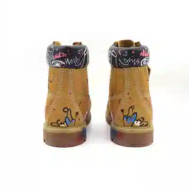 Timberland PREMIUM Series Low Heel Martin Boots Yellow Wide