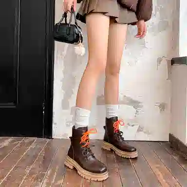 子骁 牛皮 时尚百搭 简约大气 短靴 女款