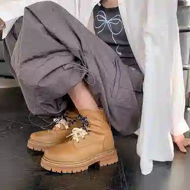 子骁 牛皮 时尚百搭 简约大气 短靴 女款