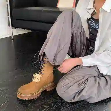 子骁 牛皮 时尚百搭 简约大气 短靴 女款