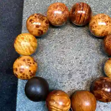 吉千年 【收藏级】新中式复古潮流风 好运 平安顺遂 招财进宝 多宝珠 崖柏 手串 男女同款情侣款