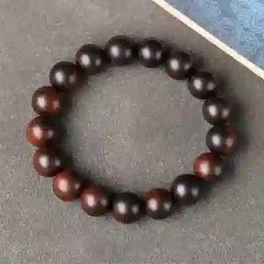 吉千年 【顺丰包邮】新中式复古潮流风 好运 生日 招财进宝陈化料高油高密黑油雷击太行山 崖柏 木作手串 男女同款情侣款