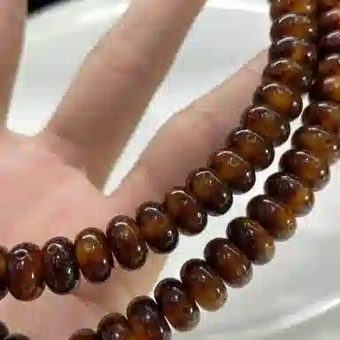 吉千年 【孤品+顶尖高货】新中式复古潮流风 好运 平安顺遂 招财进宝 古铜黑金玉化料 星月菩提 手串 男女同款情侣款