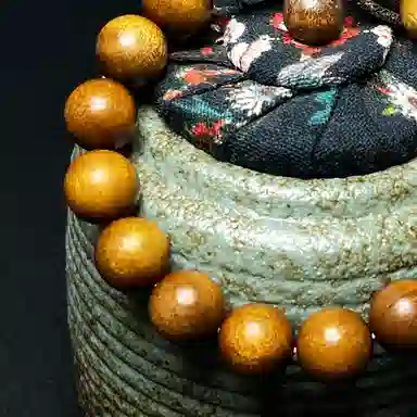 吉千年 四川阴沉木黄料 木作 手串 男女同款情侣款 金丝檀木