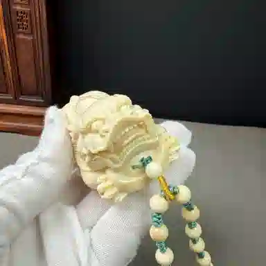 吉千年 【收藏级+孤品】新中式复古潮流风 好运 平安顺遂 招财进宝 招财貔貅 满纹果冻料 猛犸 摆件 男女同款情侣款