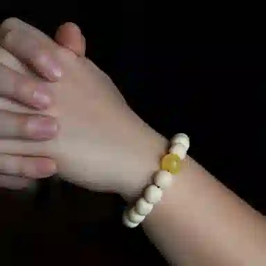 吉千年 【顺丰包邮 】新中式复古潮流风 好运 生日 转运 进宝老型桶珠高瓷度满纹设计款 猛犸 手串 男女同款情侣款