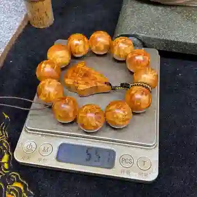 吉千年 【品鉴级】新中式复古潮流风 好运顺遂 招财进宝 龙胆乱纹 陈化料 崖柏 手串 男女同款情侣款