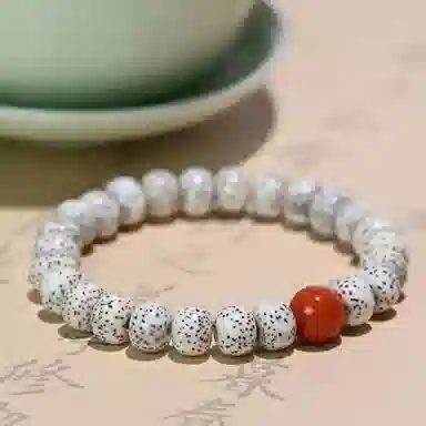 吉千年 绕指柔原生态高油密菩佛珠桶珠 星月菩提 手串 男女同款情侣款