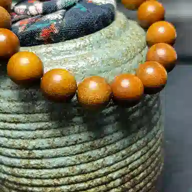 吉千年 四川阴沉木黄料 木作 手串 男女同款情侣款 金丝檀木