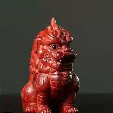 吉千年 【顺丰包邮】新中式复古潮流风  招财进宝 大吉大利 吉祥富贵 神兽谛听 雕刻 赞比亚 血檀 把件 男女同款情侣款