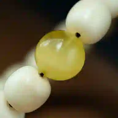 吉千年 【顺丰包邮 】新中式复古潮流风 好运 生日 转运 进宝老型桶珠高瓷度满纹设计款 猛犸 手串 男女同款情侣款