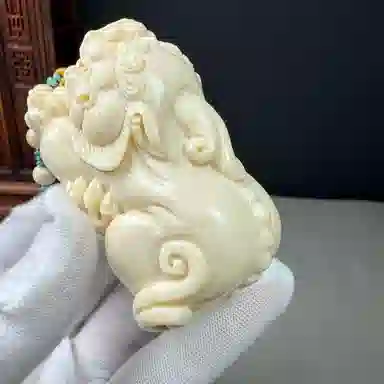 吉千年 【收藏级+孤品】新中式复古潮流风 好运 平安顺遂 招财进宝 招财貔貅 满纹果冻料 猛犸 摆件 男女同款情侣款