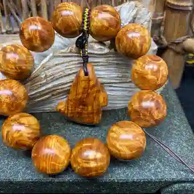 吉千年 【品鉴级】新中式复古潮流风 好运顺遂 招财进宝 龙胆乱纹 陈化料 崖柏 手串 男女同款情侣款