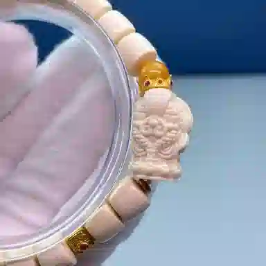 吉千年 【品鉴级】新中式复古潮流风 好运 平安顺遂 招财进宝 扎基拉姆设计款 猛犸 手串 男女同款情侣款