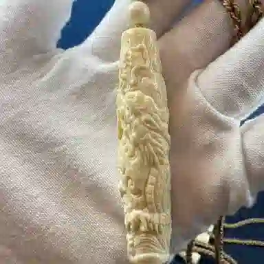 吉千年 【精工雕刻】新中式复古潮流 招财进宝 好运 转运 平安顺遂 龙柱 猛犸 吊坠 男女同款情侣款