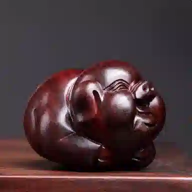 【顺丰包邮】 吉千年 新中式复古潮流风  招财进宝 大富大贵 福气猪 血檀 把件 男女同款情侣款