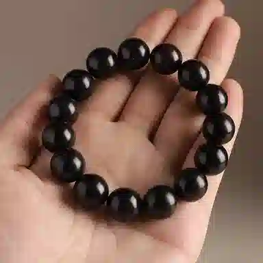 吉千年 印尼沉水级精品乌木紫光檀香 木作 手串 男女同款情侣款 黑檀