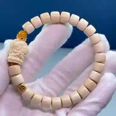 吉千年 【品鉴级】新中式复古潮流风 好运 平安顺遂 招财进宝 扎基拉姆设计款 猛犸 手串 男女同款情侣款