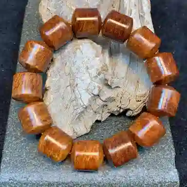 吉千年 【收藏级】新中式复古潮流风 好运 平安顺遂 招财进宝 桶珠爆满陈化蚂蚁腿 崖柏 手串 男女同款情侣款