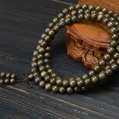 吉千年 四川阴沉木绿料 金丝檀木 木作手串 男女同款情侣款