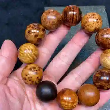 吉千年 【收藏级】新中式复古潮流风 好运 平安顺遂 招财进宝 多宝珠 崖柏 手串 男女同款情侣款