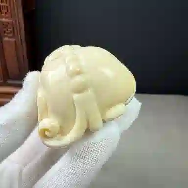 吉千年 【收藏级+孤品】新中式复古潮流风 好运 平安顺遂 招财进宝 招财貔貅 满纹果冻料 猛犸 摆件 男女同款情侣款