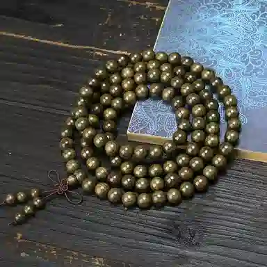 吉千年 四川阴沉木绿料 金丝檀木 木作手串 男女同款情侣款