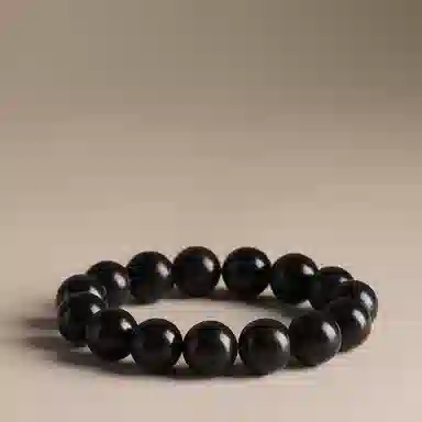 吉千年 印尼沉水级精品乌木紫光檀香 木作 手串 男女同款情侣款 黑檀