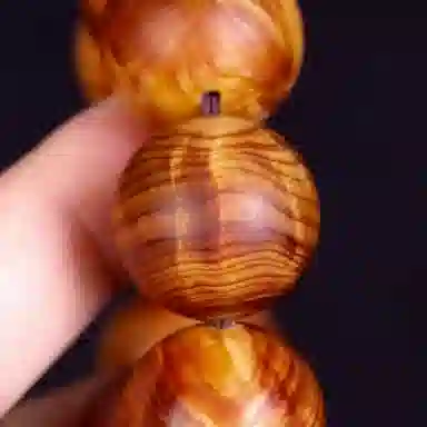 吉千年 【顺丰包邮】新中式复古潮流风好运生日招财进宝龙胆闪电纹太行山 崖柏 手串 男女同款情侣款