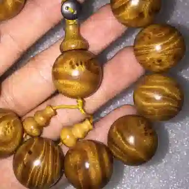 吉千年 新中式复古潮流风 好运 平安顺遂 招财进宝 楠木 手串 男女同款情侣款