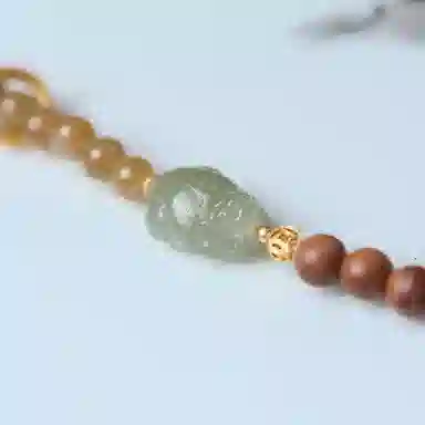 吉千年 设计款小尺寸双圈 木作 手串 男女同款情侣款 檀木